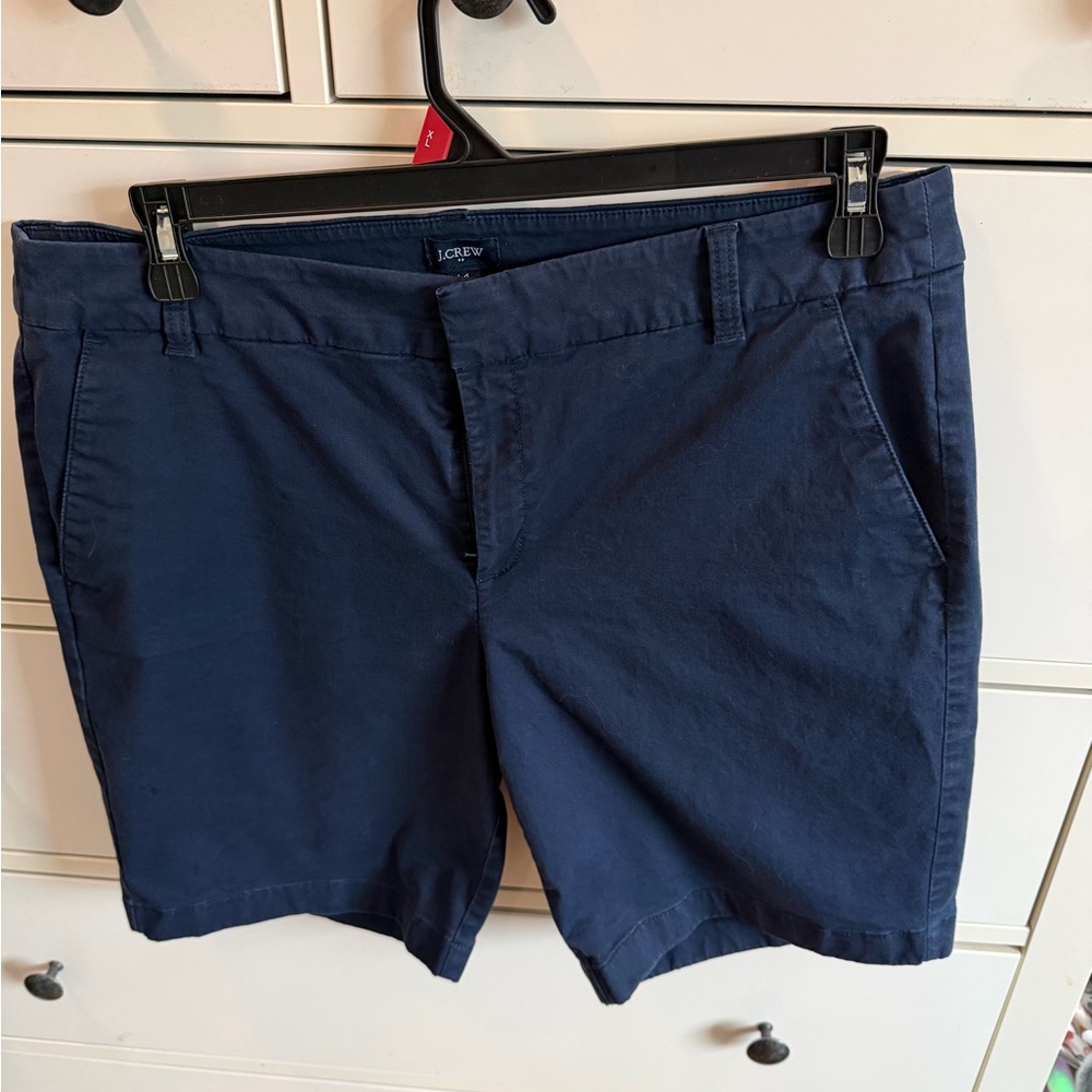 J. Crew Navy  Flat Front Shorts woman